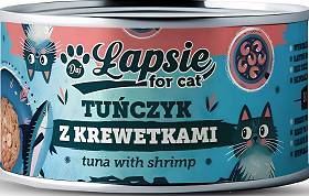 Łapsie Adult Karma z tuńczykiem i krewetkami dla kota 80g