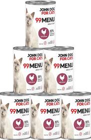 John Dog for Cats 99 MENU Adult Chicken Karma z kurczakiem dla kota 6x400g PAKIET