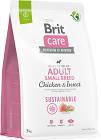 Brit Care Sustainable Adult Small Breed Chicken&Insect Karma z kurczakiem i insektami dla psa 3kg