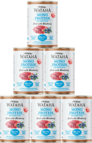 Wataha Mono Adult Pork with Blueberry Karma z wieprzowiną i borówką dla psa 12x400g PAKIET
