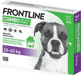 Frontline COMBO Spot On dla Psa 20-40kg Krople na kleszcze rozm. L 2.68ml 3szt.