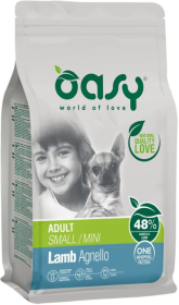 Oasy One Protein Adult Small/Mini Lamb Karma z jagnięciną dla psa 2.5kg