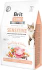 Brit Care Cat Grain-Free Sensitive Turkey&Salmon Karma z indykiem i łososiem dla kota 400g