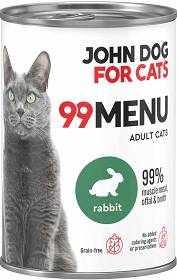 John Dog for Cats 99 MENU Adult Rabbit Karma z królikiem dla kota 400g