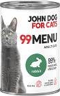 John Dog for Cats 99 MENU Adult Rabbit Karma z królikiem dla kota 400g