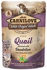 Carnilove CAT Quail&Dandelion Karma z przepiórką i mniszkiem dla kota 85g