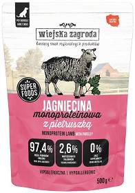 Wiejska Zagroda Karma Monoproteinowa z jagnięciną dla psa 500g