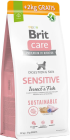 Brit Care Sustainable Sensitive Insect&Fish Karma z insektami i rybą dla psa 12kg + 2kg GRATIS