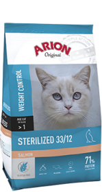 Arion Original Cat Sterilized 33/12 Salmon Karma z łososiem dla kota 7.5kg