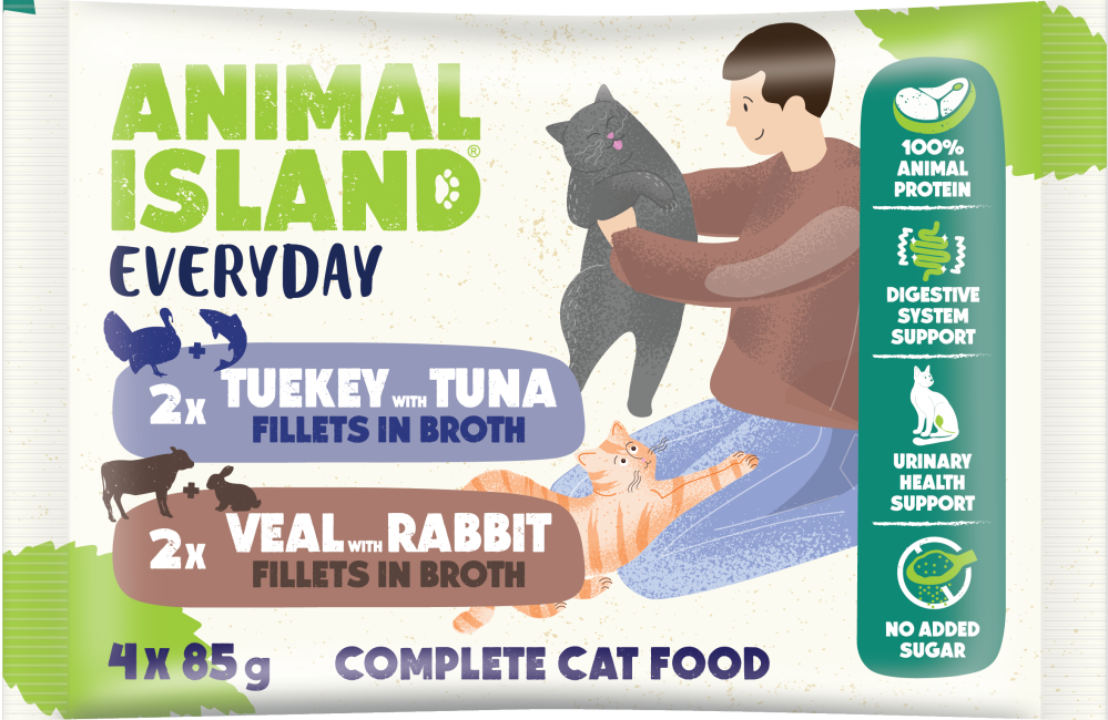 Animal Island Everyday Turkey with Tuna & Veal with Rabbit in Broth ...