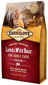 Carnilove CAT Grain Free Lamb&Wild Boar Sterilised Karma z jagnięciną i dziczyzną dla kota 2kg