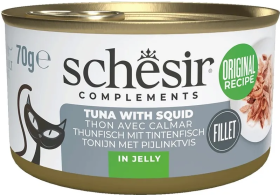 Schesir Adult Tuna&Squid in Jelly Karma z tuńczykiem i kalmarami dla kota 70g