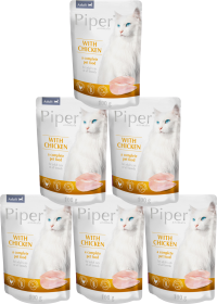 Piper Animals Karma z kurczakiem dla kota 10x100g PAKIET