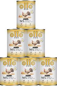 Ollo Plus Turkey with Collagen Dog Adult Karma z indykiem i kolagenem dla psa 12x400g PAKIET