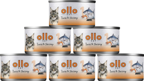 Ollo nr 1 Tuna&Shrimp Karma z tuńczykiem i krewetkami w sosie dla kota 24x70g PAKIET