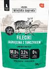 Wiejska Zagroda Karma Hipoalergiczna Fileciki z jagnięciną i tuńczykiem dla szczeniaka 280g SASZETKA