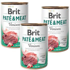 Brit Pate&Meat Venison Karma z dziczyzną dla psa 6x400g PAKIET