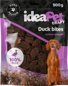 IdeaPet Craft Duck Bites Przysmak Klopsiki z kaczką dla psa 500g