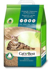 Cats Best Żwirek drewniany dla kota Sensitive (Green Power) 7.2kg (20l)