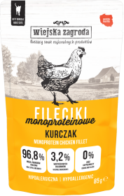 Wiejska Zagroda Karma Monoproteinowa z kurczakiem dla kota 85g SASZETKA