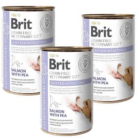 Brit Veterinary Diet Gastrointestinal Salmon&Pea Karma z łososiem dla psa 6x400g PAKIET