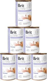 Brit Veterinary Diet Gastrointestinal Salmon Karma z łososiem dla psa 6x400g PAKIET