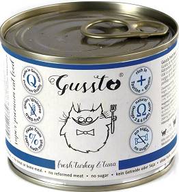 Gussto Fresh Turkey&Tuna Karma z indykiem i tuńczykiem dla kota 200g
