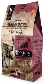 Wiejska Zagroda Leśne Smaki Karma Hipoalergiczna z dzikiem i  wołowiną dla psa 2kg