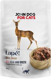 John Dog for Cats Lapé Deer in Broth Karma z sarną w sosie dla kota 100g