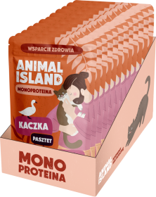 Animal Island Monoproteinowa Karma z kaczką w pasztecie dla kota 10x100g PAKIET