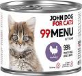 John Dog for Cats 99 MENU KittenTurkey Karma z indykiem dla kociąt 200g