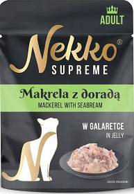 Nekko Supreme Adult Karma z makrelą i doradą dla kota 70g (galaretka)
