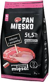 Pan Mięsko Junior Extra Small Karma z cielęciną i przepiórką dla szczeniaka 3kg