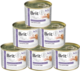 Brit Veterinary Diet Gastrointestinal Low Fat Tuna&Lamb Karma z tuńczykiem i jagnięciną dla psa 6x200g PAKIET