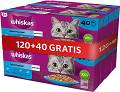 Whiskas Rybne Przysmaki Karma w galaretce dla kota 120x85g + 40x85g GRATIS