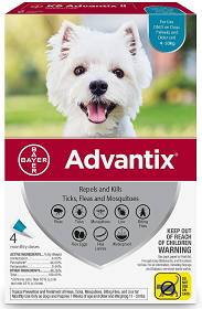 Bayer Advantix dla Psa 4-10kg Krople na kleszcze 1ml 4szt.