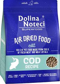 Dolina Noteci Superfood Adult Suszona Karma z dorszem dla kota 1kg
