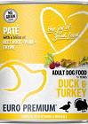 Euro Premium Pate Adult Duck&Turkey Karma z kaczką i indykiem dla psa 400g