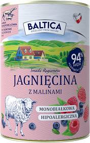 Baltica Smaki Regionów Adult Karma z jagnięciną i malinami dla psa 400g