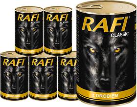 Rafi Classic Dog Karma z drobiem dla psa 6x1240g PAKIET