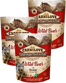 Carnilove Wild Boar&Rosehips Karma z dziczyzną dla psa SASZETKA 6x300g PAKIET