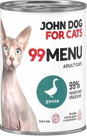 John Dog for Cats 99 MENU Adult Goose Karma z gęsią dla kota 400g