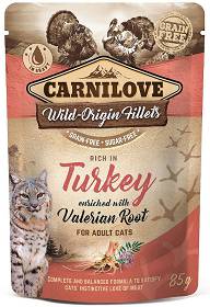 Carnilove CAT Turkey&Valerian Karma z indykiem i walerianą dla kota 85g