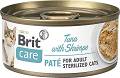 Brit Care Cat Sterilised Tuna with Shrimps Karma z tuńczykiem i krewetkami dla kota 70g