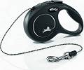 Flexi Smycz dla psa New Classic CORD rozm. XS kolor czarny WYPRZEDAŻ