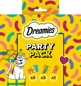 Dreamies Party Pack Snack Box Mix smaków Przysmaki dla kota 150g