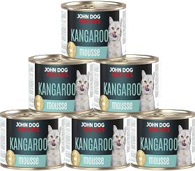 John Dog for Cats Adult Kangaroo Mousse Karma z kangurem dla kota 6x200g PAKIET