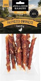 Jurajskie Ranczo Przysmak Patyczki owinięte kaczką dla psa 100g