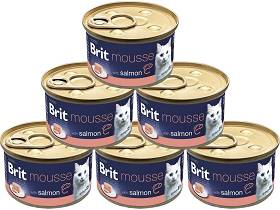 Brit Premium Cat Mousse Salmon Karma z łososiem 12x85g PAKIET