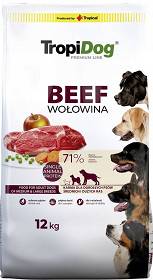 Tropidog Premium Adult Medium&Large Beef Karma z wołowiną dla psa 12kg